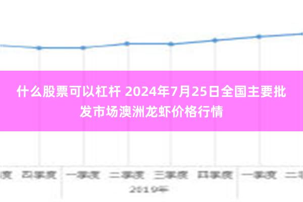 什么股票可以杠杆 2024年7月25日全国主要批发市场澳洲龙虾价格行情